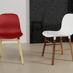 北欧单人椅餐椅3D模型