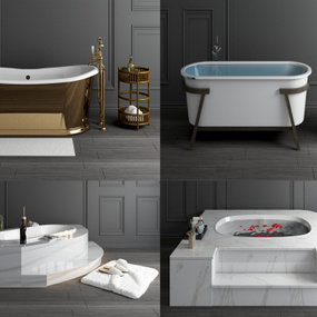 现代浴缸组合3d模型