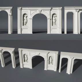 欧式门洞门拱3d模型