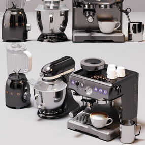 现代咖啡机3d模型