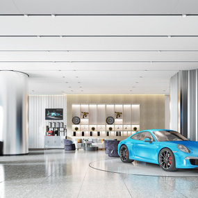 现代汽车展厅3d模型