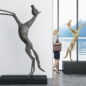 现代动物马雕塑3d模型
