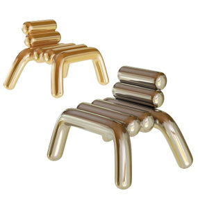 现代金属靠背单椅3d模型