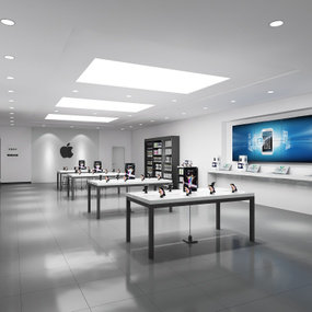 现代苹果手机店3d模型