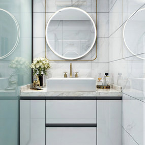 现代浴室柜洗手台组合3d模型