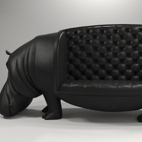 现代河马艺术沙发3d模型