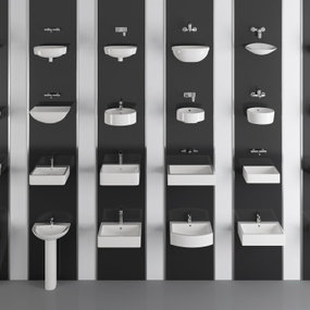 现代洗手盆台盆组合3d模型