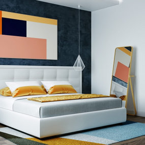 北欧时尚卧室双人床3d模型
