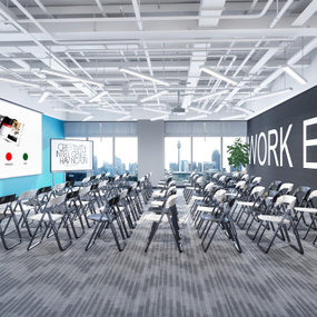 现代简约大型会议室3d模型