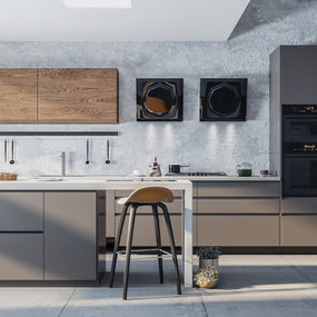 现代厨房橱柜吧台3d模型