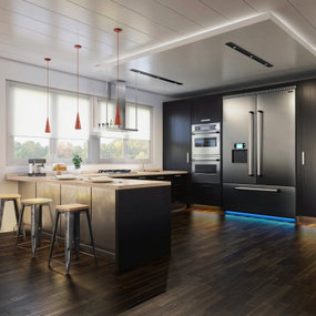 现代敞开式厨房3d模型