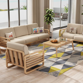 北欧实木沙发组合3d模型