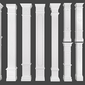 欧式罗马柱3d模型