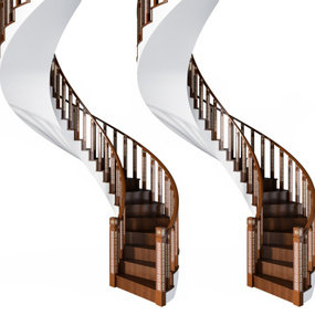 新中式旋转楼梯3d模型