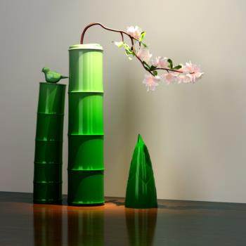 现代中式竹子花瓶3D模型