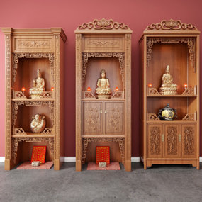 中式实木佛龛神龛3d模型