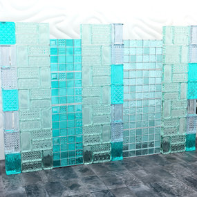 现代玻璃砖3d模型
