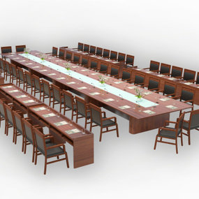 现代大会议桌3d模型