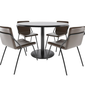 现代圆形休闲桌椅3d模型