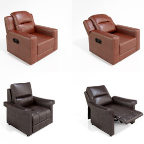 现代电动皮革休闲沙发3d模型