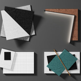 现代艺术几何墙饰挂件3d模型