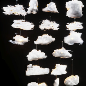 现代去层云朵吊灯3d模型
