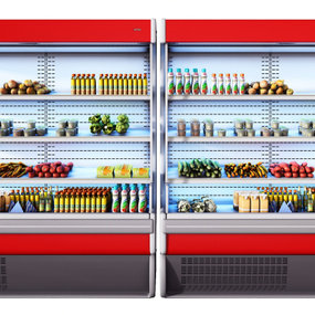 现代超市冰柜货架3d模型