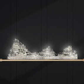 现代创意水晶装饰灯3d模型