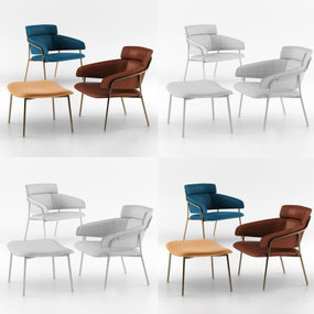 现代布艺休闲椅3d模型