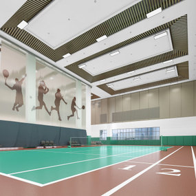 现代网球馆3d模型