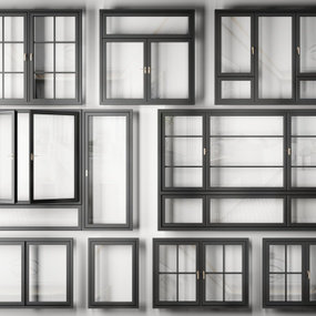 现代铝合金窗户3d模型
