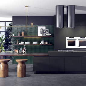 现代厨房中岛柜3d模型