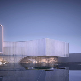 现代艺术博物馆建筑外观3d模型