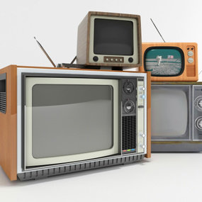 现代复古电视机3d模型