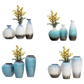 现代陶瓷花瓶插花3d模型
