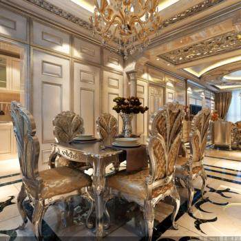欧式新古典奢华餐厅3D模型