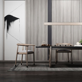 现代茶室茶桌椅3d模型