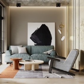 Cartelle设计 北欧布艺沙发组合3d模型