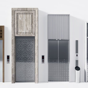 现代电梯门3d模型
