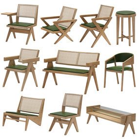 现代实木休闲椅3d模型