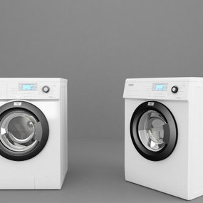 现代滚筒洗衣机3d模型