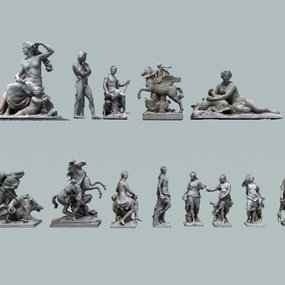 欧式希腊神像雕塑3d模型