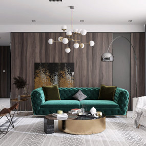 现代客厅沙发组合3d模型