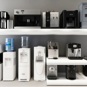现代饮水机咖啡机研磨机3d模型