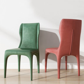 现代皮革休闲椅3d模型