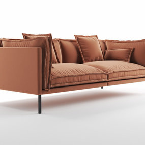 北欧布艺双人沙发3d模型