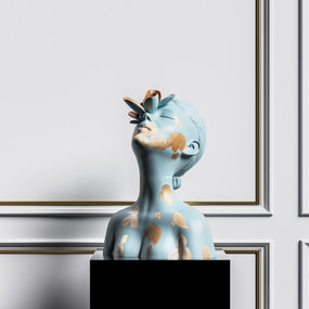 现代女孩雕塑3d模型