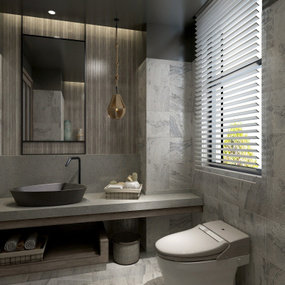 工业风卫生间浴室3d模型