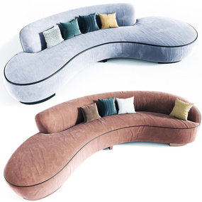 现代布艺异形沙发3d模型