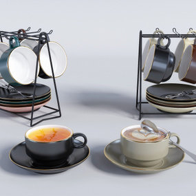 现代茶杯咖啡杯3d模型